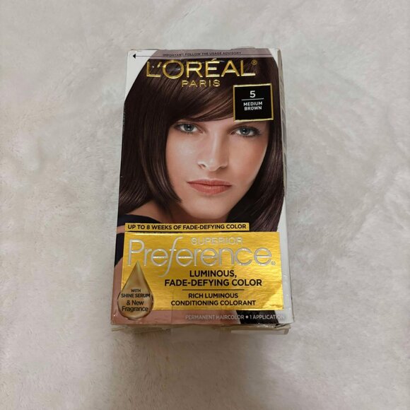 L'oreal Superior Preference Luminous Fade-Defying Color 5 Medium Brown - Picture 2 of 3